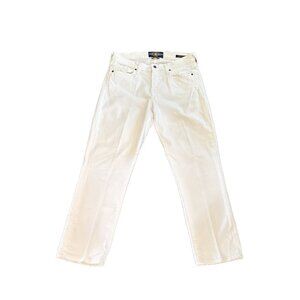 New Lucky Brand Sofia Capri Jean Sz 10/30 White Curvy Lucky You zip denim